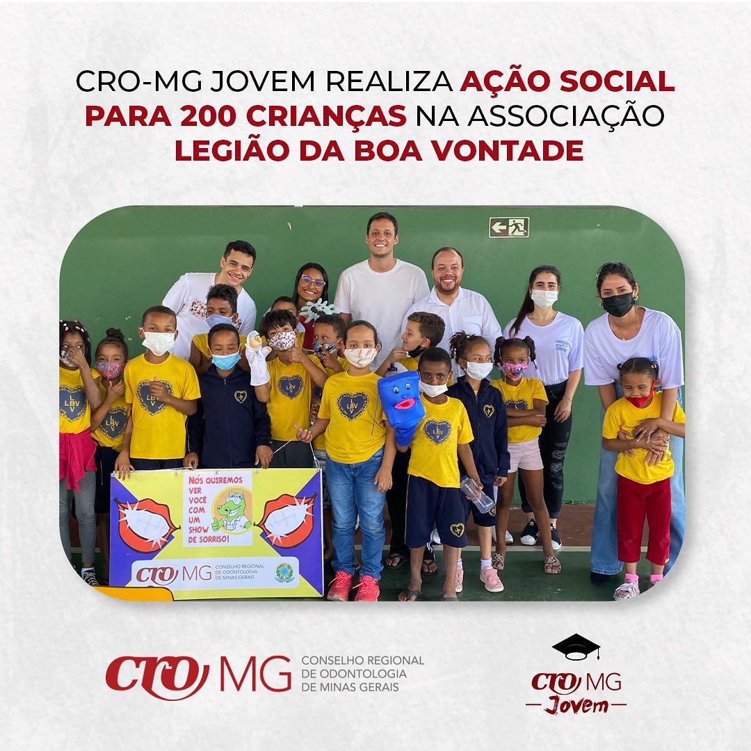 CRO-MG Jovem, Promove e LBV realizam ação social em BH